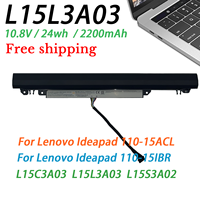 New L15L3A03 L15S3A02 L15C3A03 Laptop Battery For Lenovo  Ideapad 110-15ACL Ideapad 110-15IBR 10.8V 24wh 2200mAh