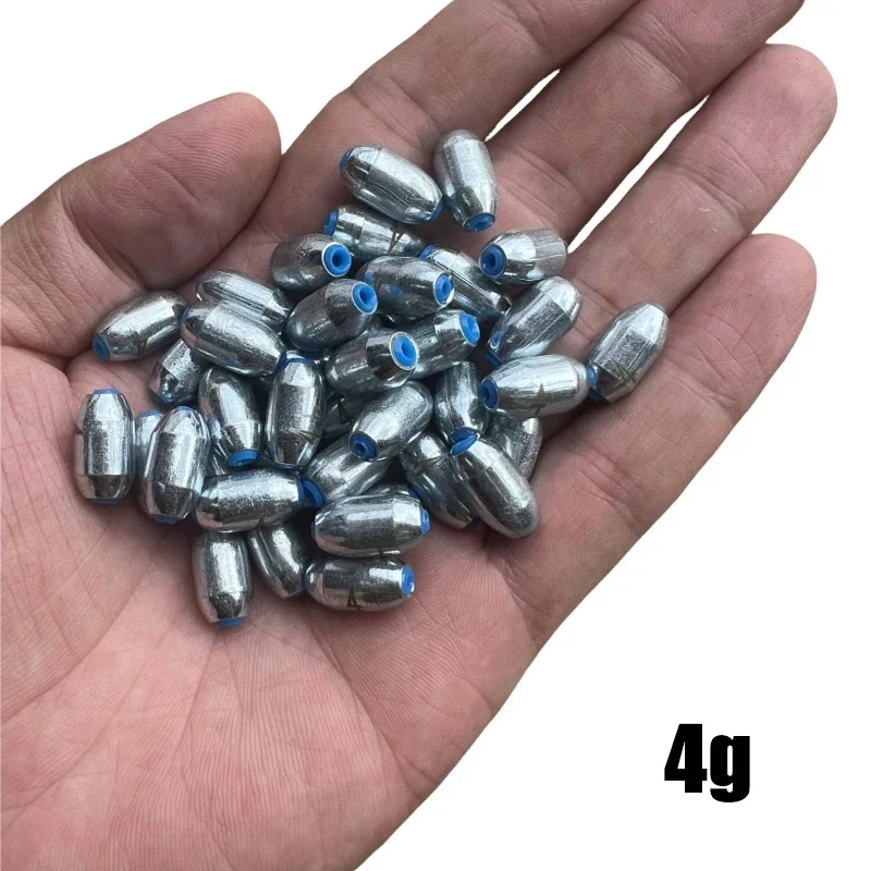 10 Stück/Set Legierung Hohl-Olivengewichte 3g/4g/5g/6g/7g/8g/9g/10g/12g/15g Kohlenstoffstahl Angelgewichte Angelzubehör