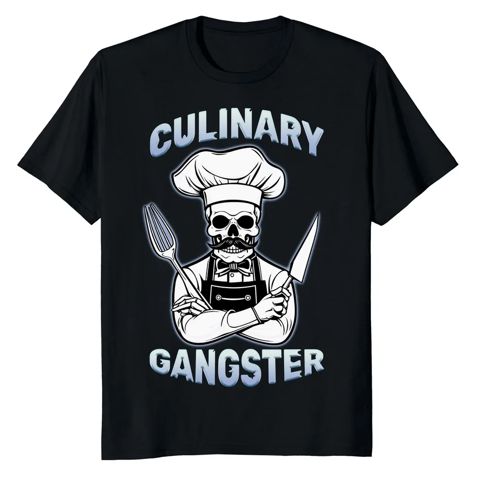 Culinary Gangster Funny Food  Cooking Expert Chef Gift T-Shirt  Tees Y2K tops Unisex Summer Short Sleeve