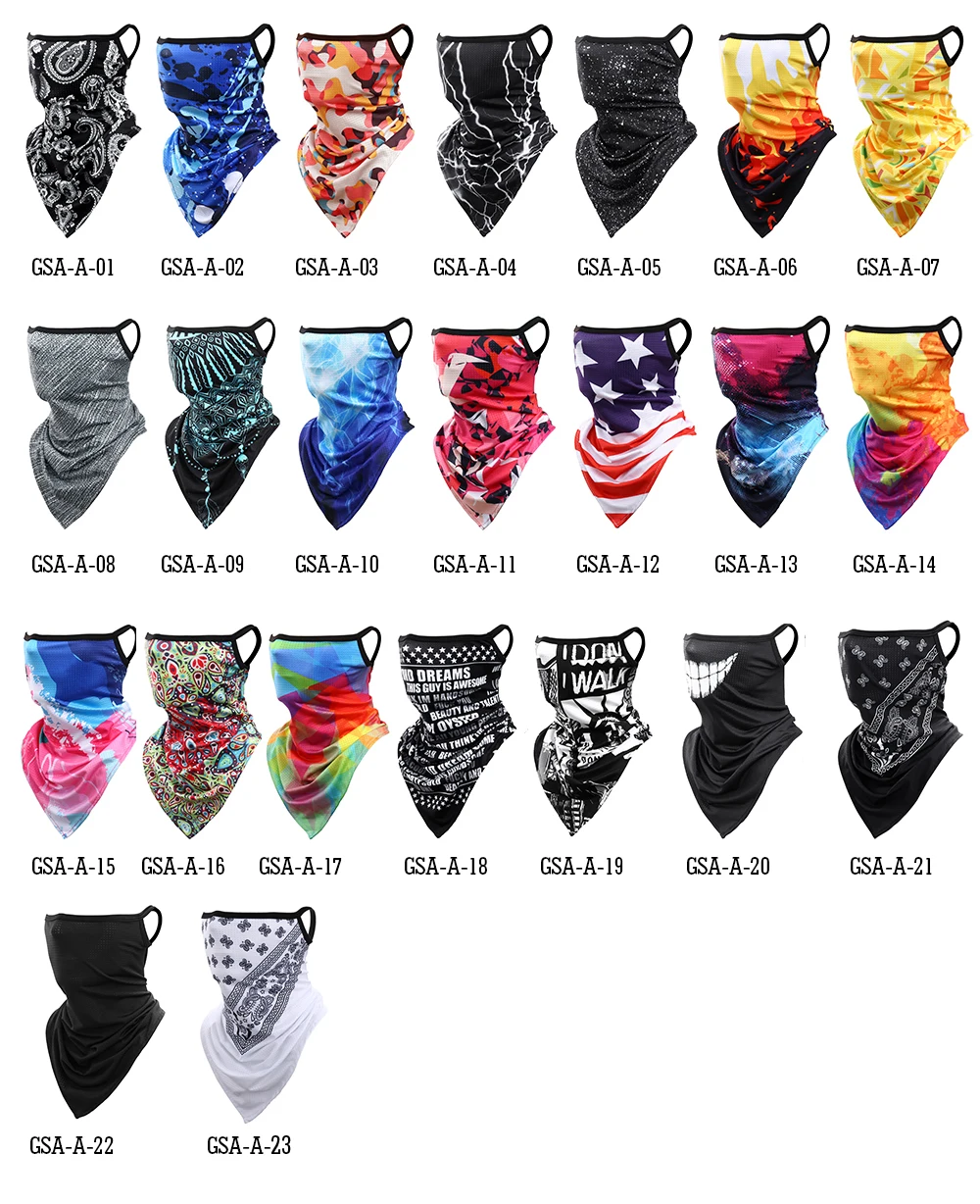 3D Headband Paisley Neck Gaiter Tube Scarves Hanging Ear Cover Scarf Breathable Windproof Face Mask Guard Bandana Men Women