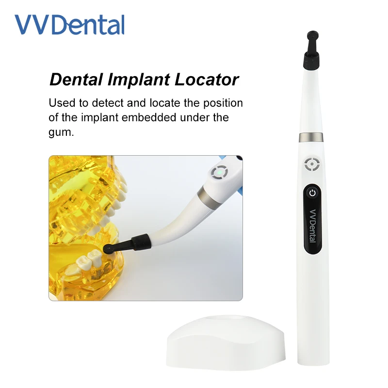 

Беспроводной дентальный локатор имплантатов с отсоединяемым сенсором Elbow able 360 ° Детектор для стоматологии: точное вращение, интеллектуальное определение, обнаружение имплантационных винтов