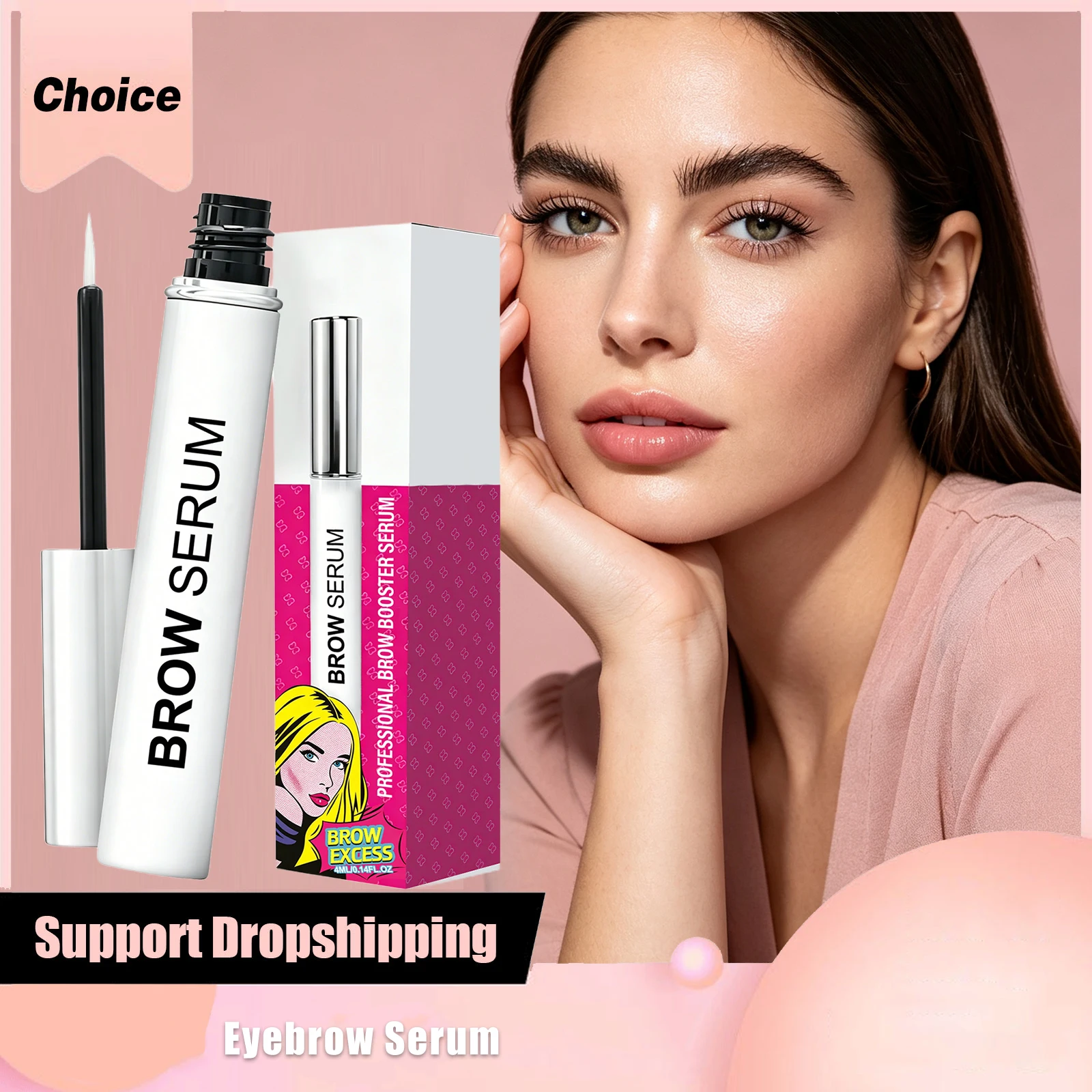 Castor Oil Eyebrow Growth Serum Fast Growing Prevent Hairs Loss Eyelash Extension Eyebrow Fuller Longer Thicker Eyebrows Makeup