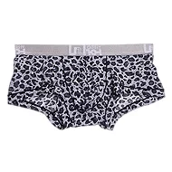 Men Mid Rise Boxer Briefs Thin Breathable Hollow Mesh 3D U Convex Pouch Contrast Stitching Letter Print Wide Waistband Underwear