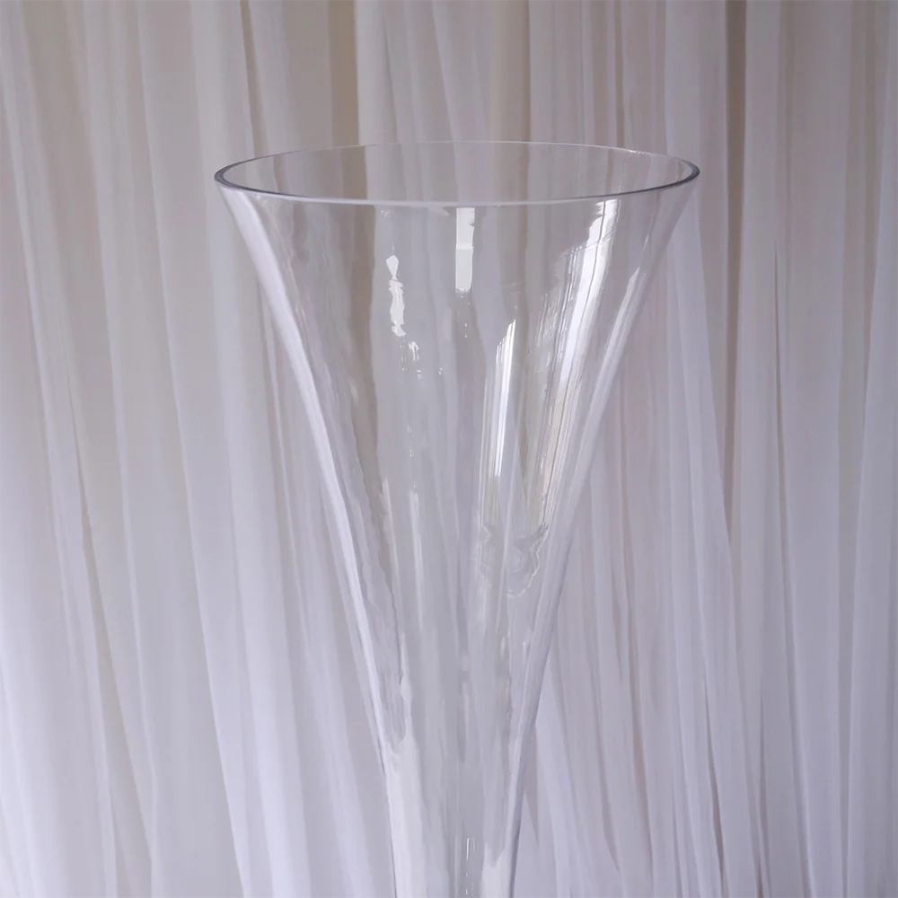 Clear Trumpet Glass Vase Luxury Vase large Home Decoration Glass Vase