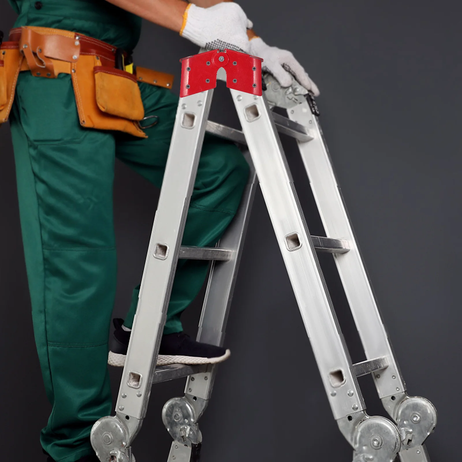 الألومنيوم عززت سلم المفصلي للمنزل العلية درجة سلم للطي دعم استبدال أجزاء المفصلي المعدني قوس