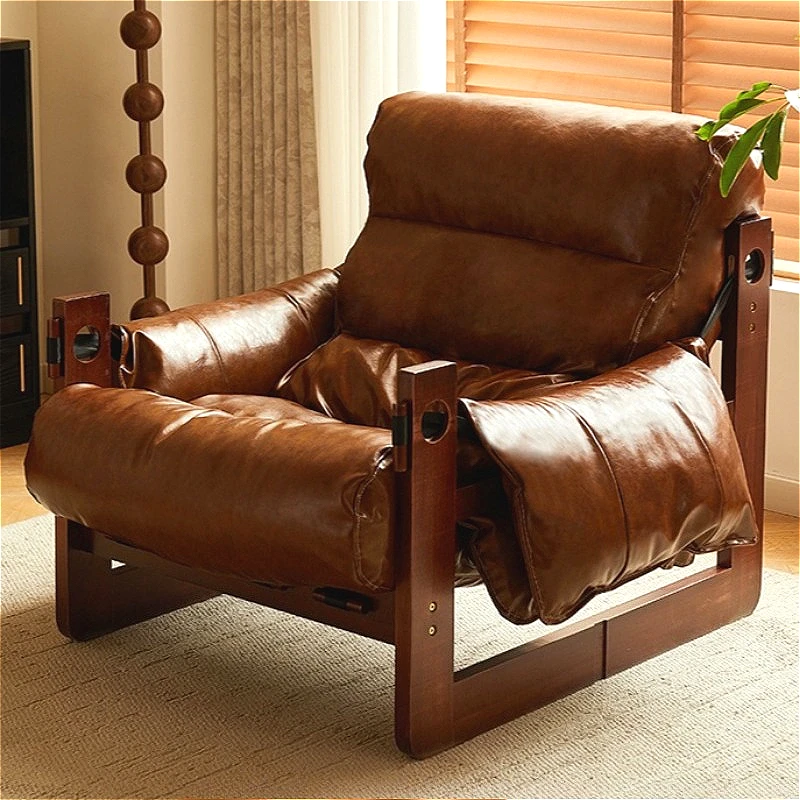 

Chinese antique Single sofa chair retro Luxury casual balcony lazy sofa living room chair cadeiras salas de jantar recliner