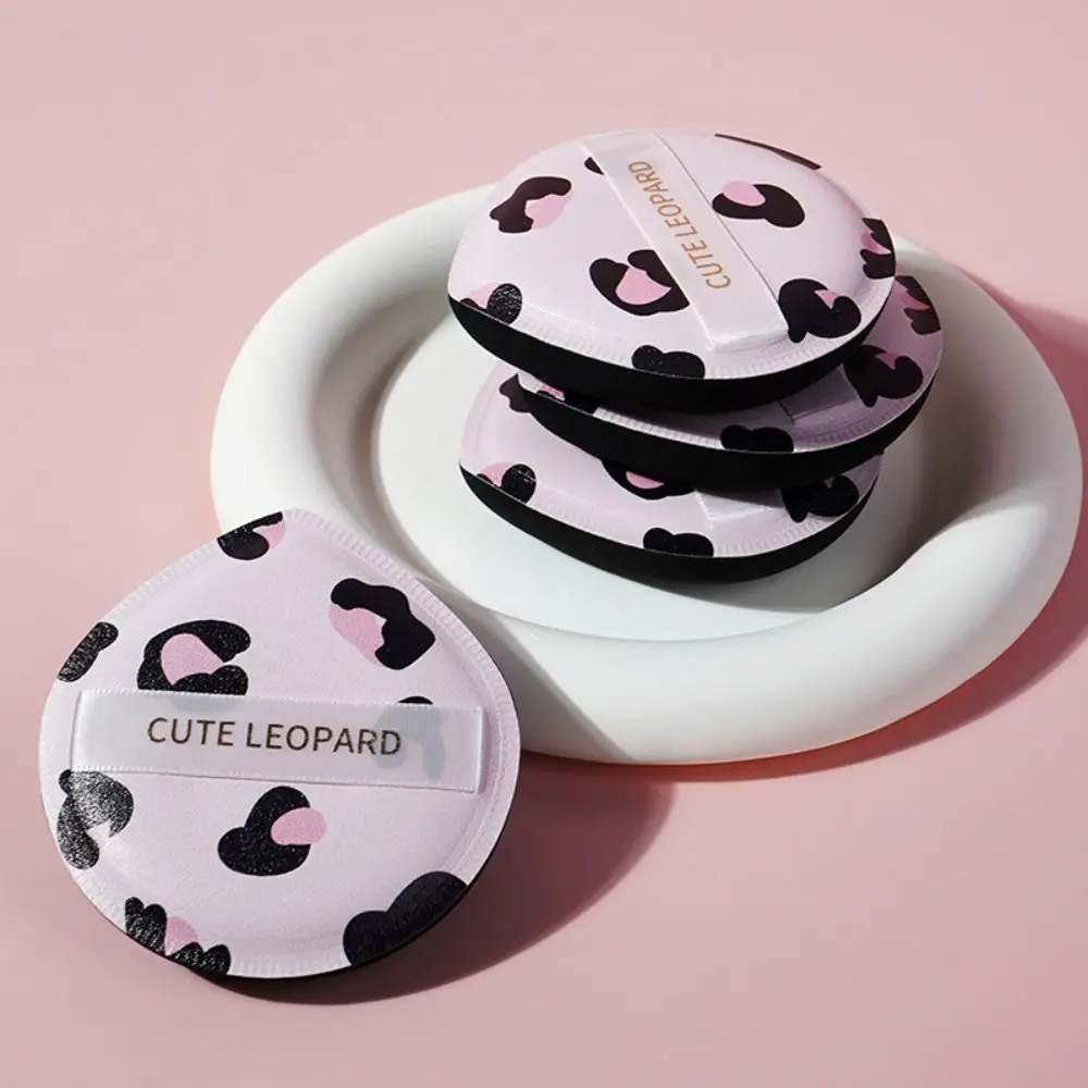 New Leopard Printed Cosmetic Puff Dry Wet Portable Soft Sponge Face Beauty Air Cushion Makeup Tools