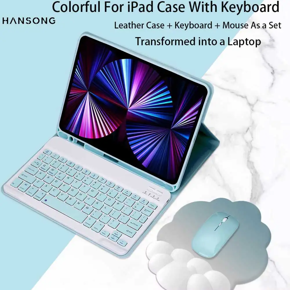 

For iPad Keyboard Case For iPad 2025 Air 11in 13in M3 Pro 11 12.9 13 M2 M4 10/11th gen Pro 11 10.2 9/8/7th 9.7 Case