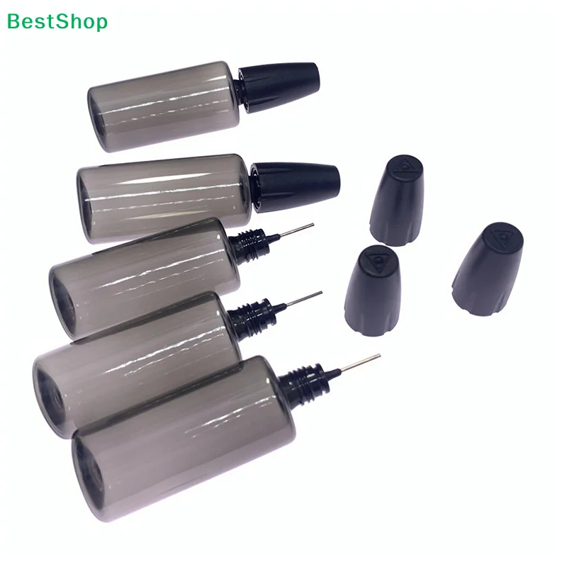 〔R〕Leere, geräuchert gefärbte, nachfüllbare Plastikflaschen mit Nadelspitze, Präzisionsapplikator für Klebstoff, Tinte, Kosmetikserum und Bastelprojekte