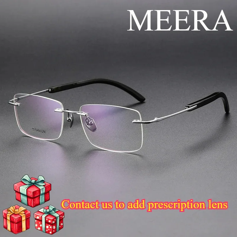 Luxurious Frameless Eyeglasses Optical Frame New High Quality Rectangular Glasses for Men Frameless Prescription Glasses Frames