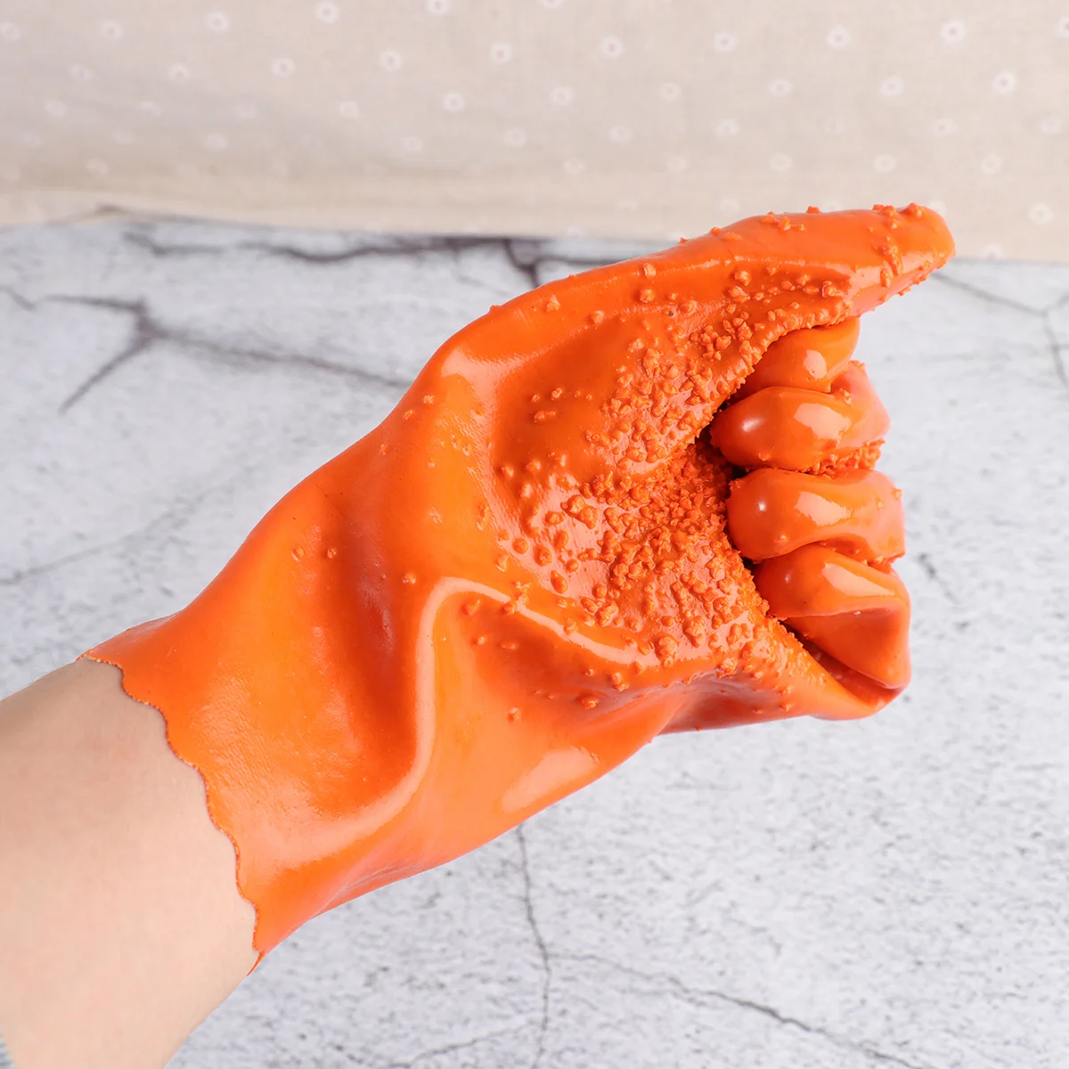 

2Pair Non-Slip Fishing Gloves Long Cuff Rubber Anti-Fishbone Protection Cover Indoor Outdoor Fish Catching Skidproof Gloves