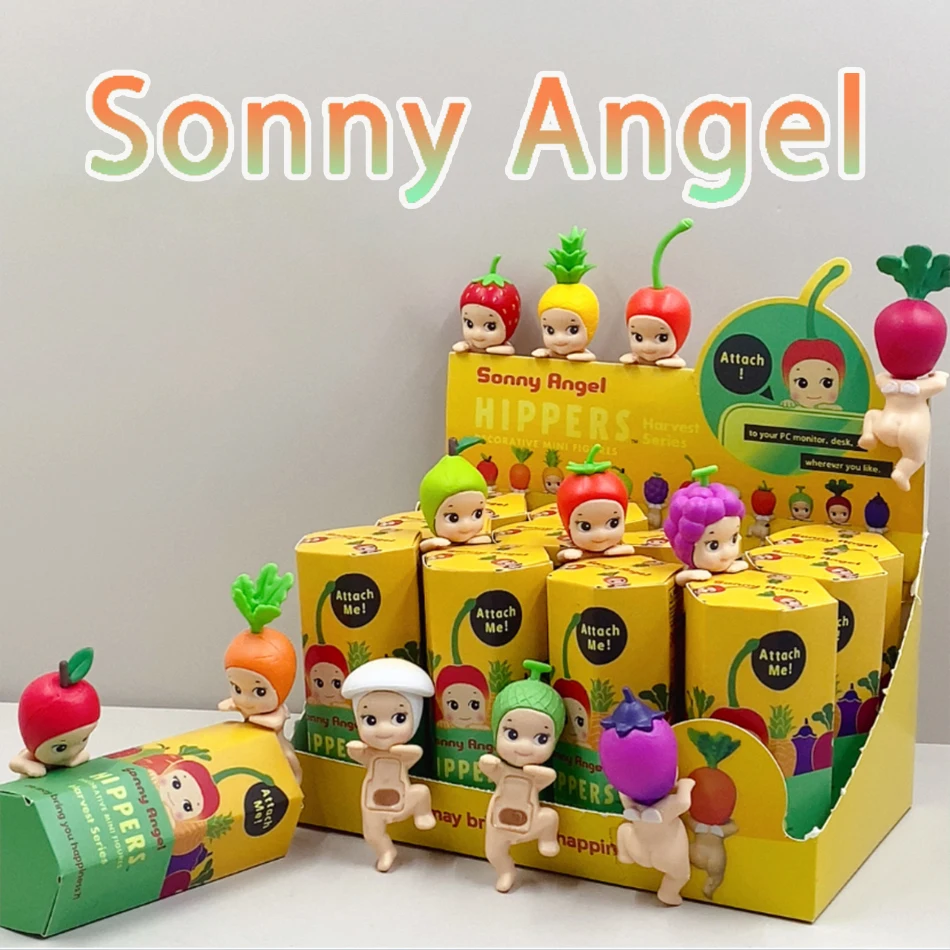 12pcs with box  Sonny Angel  Harvest Series Fruit And Vegetable Anime Figures Ornaments Dolls Fans Children Gift