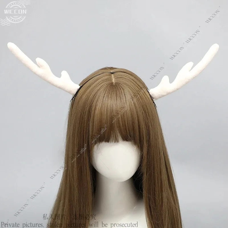 25COSShikanoko Nokonoko Koshitantan My Deer Friend Nokotan Shikanoko Noko Cosplay Headwear Halloween Party Detachable Plush Antl
