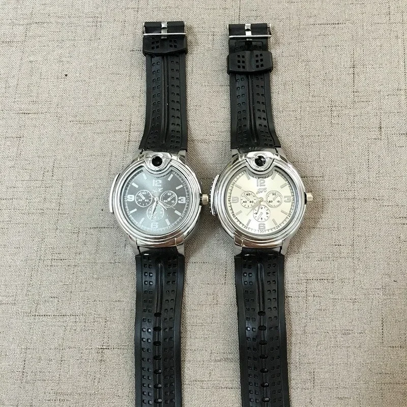 Creative Watch Style Metal Fire Tools Lighte Men's Sports Open Flame Watch Inflatable Adjustable Flame