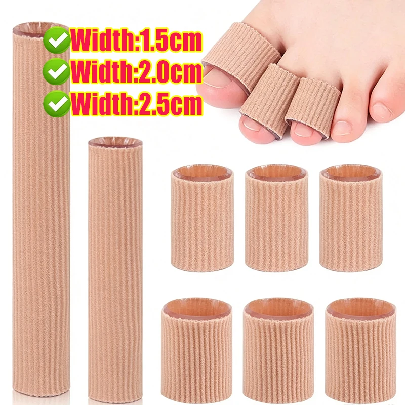 Gel Toe Cover Elastic Fiber Finger Protective Tube Toe Protection Pipe Reduce Friction Silicone Foot Protector Feet Care Parts