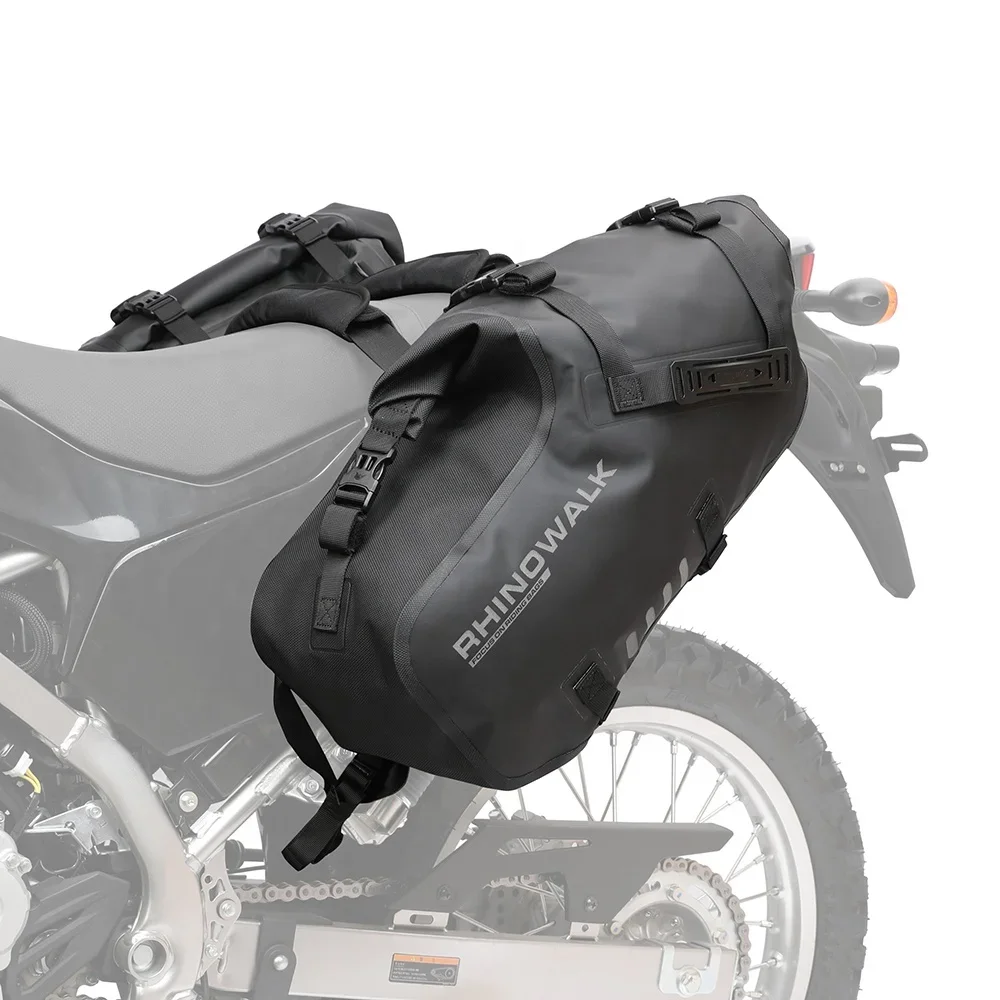 

Rhinowalk 18 Liter Waterproof Rack-less Saddle Bag for Motorcycle Bike Outdoor Adventure Side Pannier Drypack