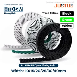 HTD 5M PU Open belt Three Colors Width: 10/15/20/25/30/40mm Timing Polyurethane Transmission Belt For 3DPrinters Etc