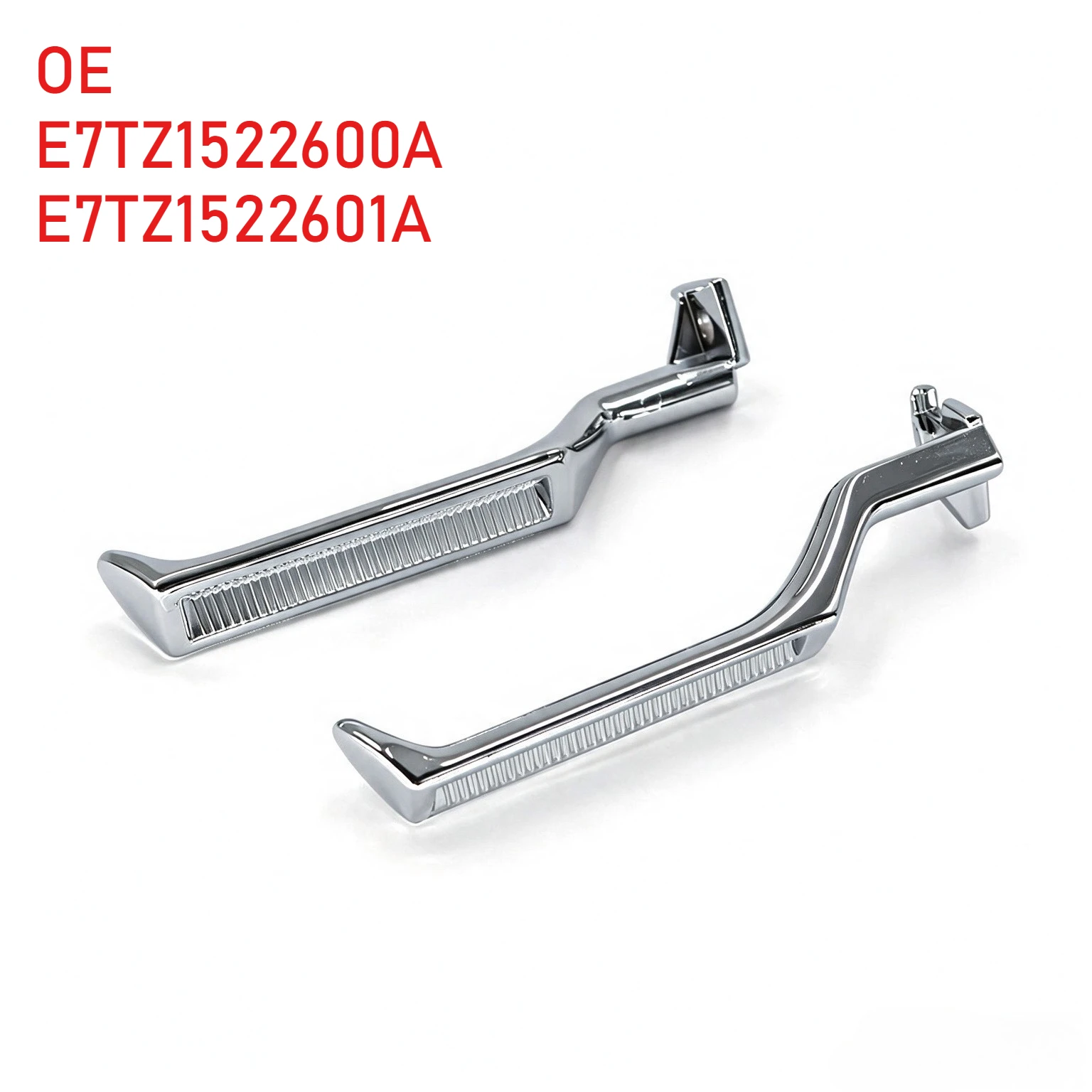 1Pair Chrome Inside Door Handles LH+RH For Ford Bronco 1987-96 F-150 F250 F-350 F53 F59 F800 E7TZ1522600A, E7TZ1522601A Parts