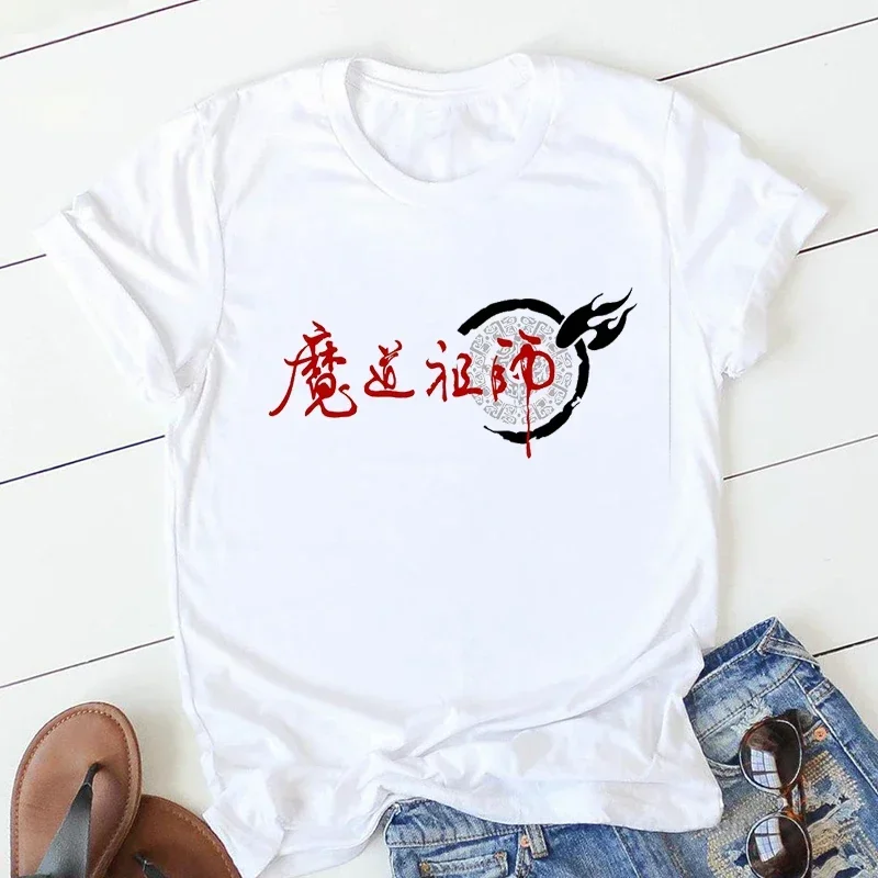 

2024 New Women T-shirt Anime Mo Dao Zu Shi Print Clothes Fashion Harajuku Summer Casual Short Sleeve Tee Shirt Clothing Y2k Top