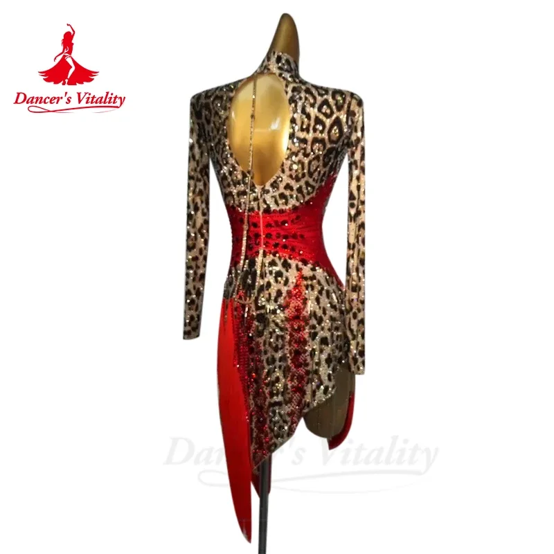 Latin Dance Competiton Dress for Women Rumba Chacha Tango Senior Costume Skirt Adult Children Latin Performance Dresses