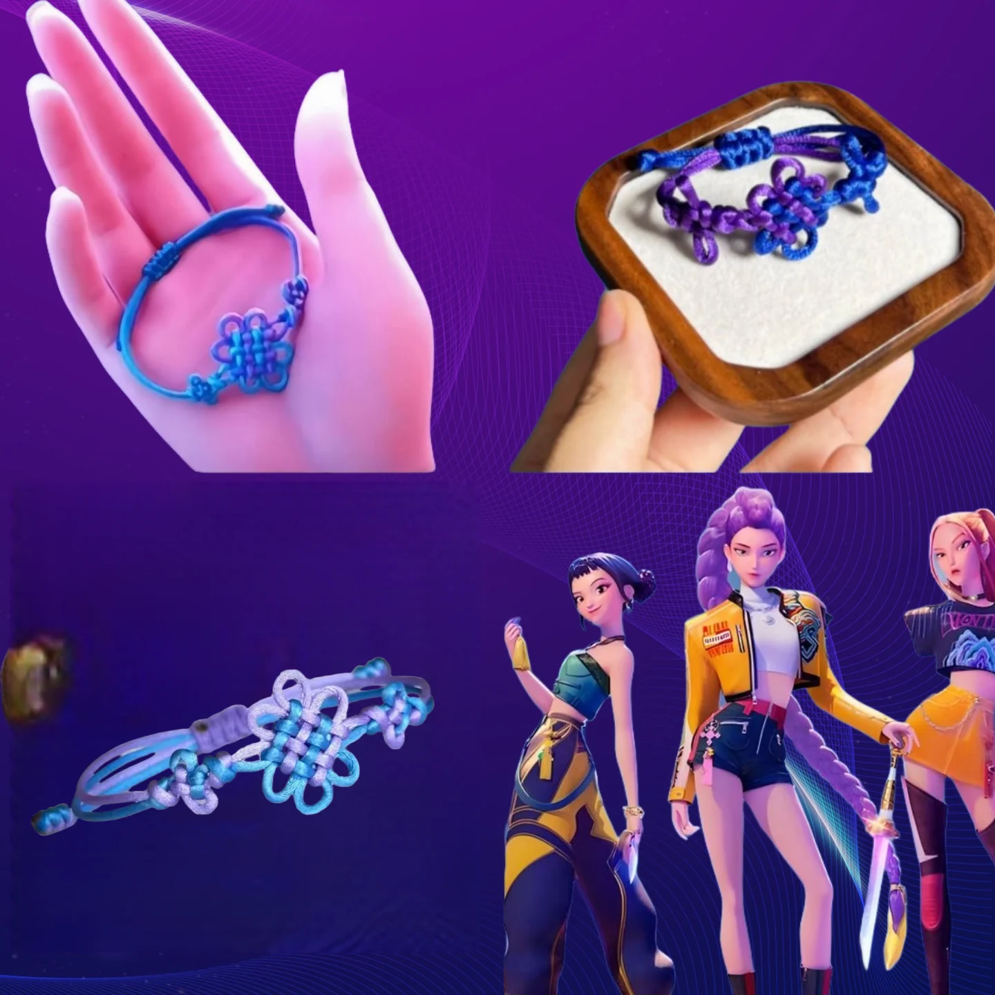 

Браслеты и ожерелья в стиле аниме, браслеты для косплея KPop, плетеные подвески-цепочки из шнура, регулируемые ювелирные аксессуары, подарки