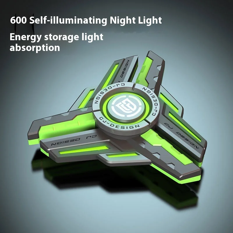 New Arrival Metal Glowing Finger Top Gyro Student Finger Toy Gift Long Lasting Spin Boys Fidget Spinner Stress Relief