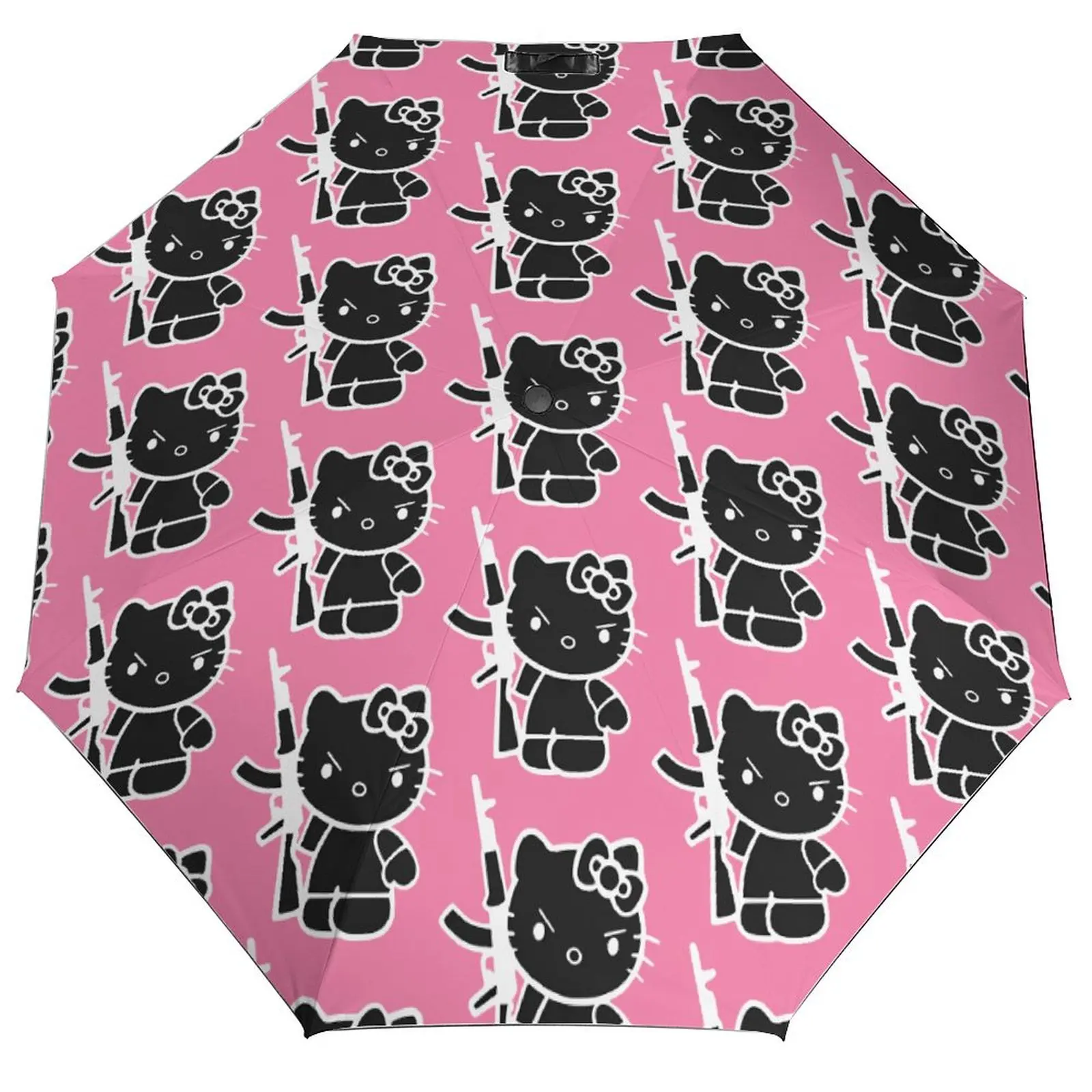 

3-кратный автомобильный зонт Hello Kitty с мультяшным котом, кавайный красочный складной зонт с рисунком, зонт от солнца, анти-УФ-зонт