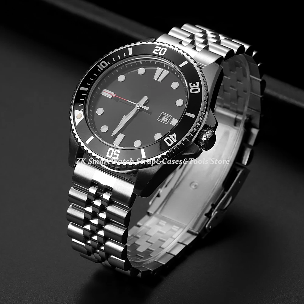 Solid Stainless Steel Watch Bracelet for Jubilee for Seiko SKX007/009 Silver Metal Watch Band 18mm 20mm 22mm Folding Clasp Strap