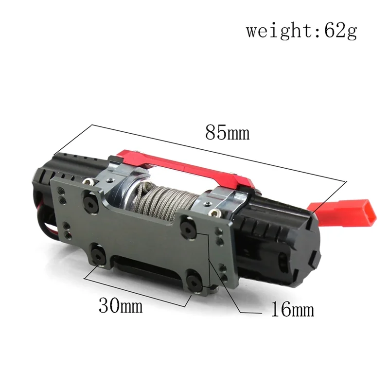 Dual Motor Metal Simulated Winch for 1/8 1/10 RC Crawler Car Axial SCX10 TRAXXAS TRX4 RC4WD D90 KM2 Upgrade Parts, A