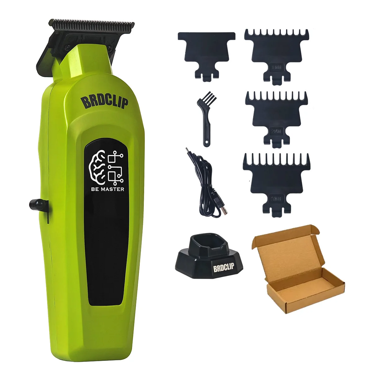 BRDCLIP BRD9615 9000PRM Professioneller Herren-Haarschneider, Friseur-Finish, elektrischer Haarschneider, DLC, blaue Klinge, Haarschneidemaschine