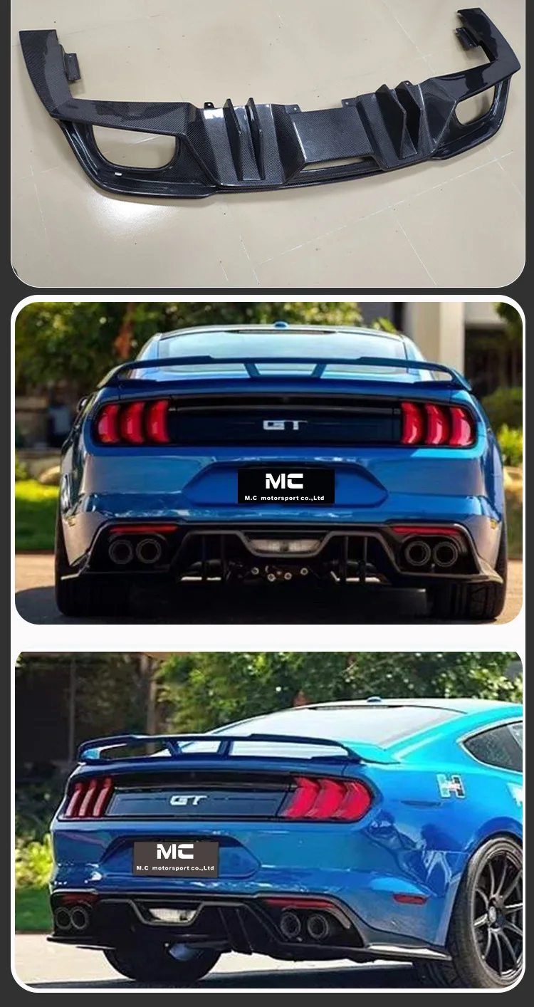

Carbon Fiber Rear Lip, Tail Lip, Rear Spoiler for Ford Mustang AC Models Between 2018 and 2022