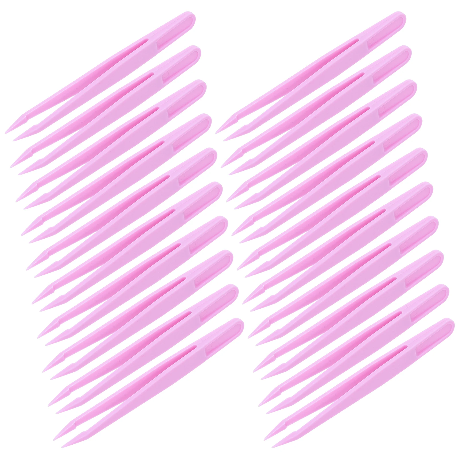 20 Stuks Kids Plastic Pincet Rechte Tip Precisie Fijne Motoriek Craft Bead Behandeling Montessori Voorschoolse Zintuiglijke Bin