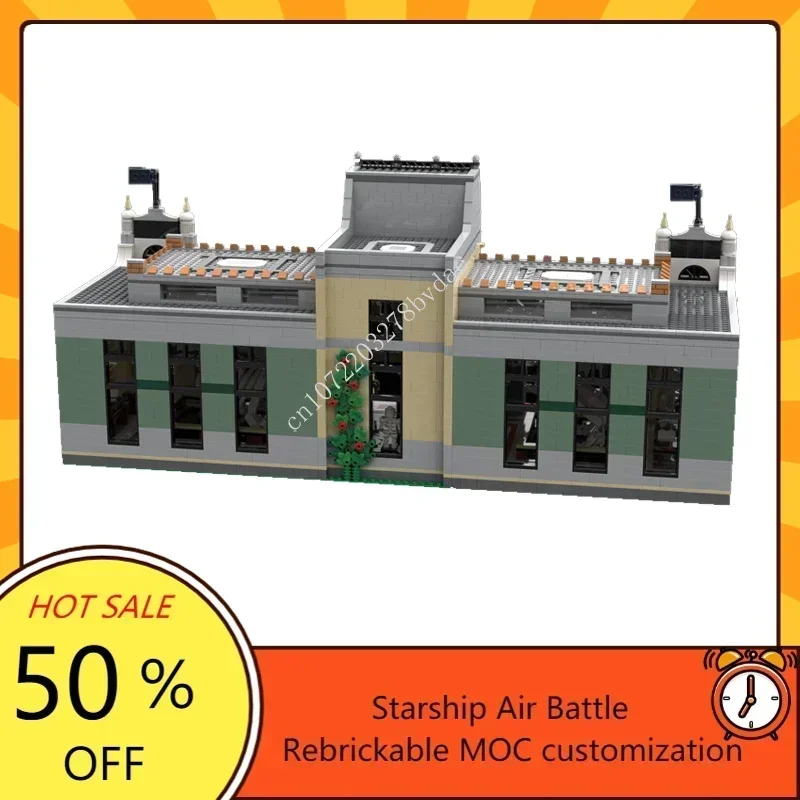 4130PCS MOC Modular Dinosaur Exhibition Hall Street View Model Building Blocks Technology Bricks DIY Creative Assembly Toys Gift