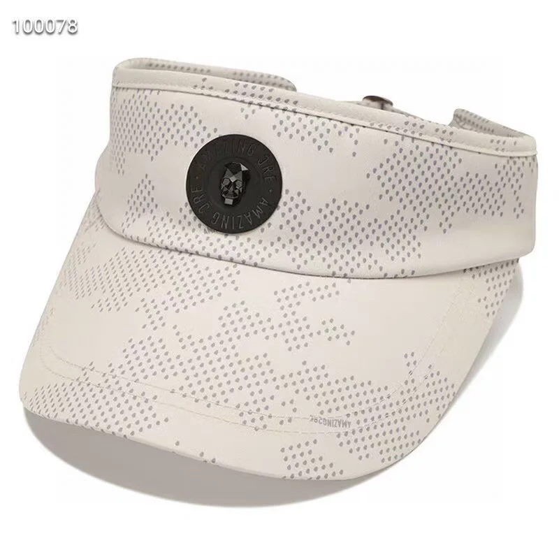 Golf Cap Empty Top Sunshade UV Protection Skull High Version Fitness Cap