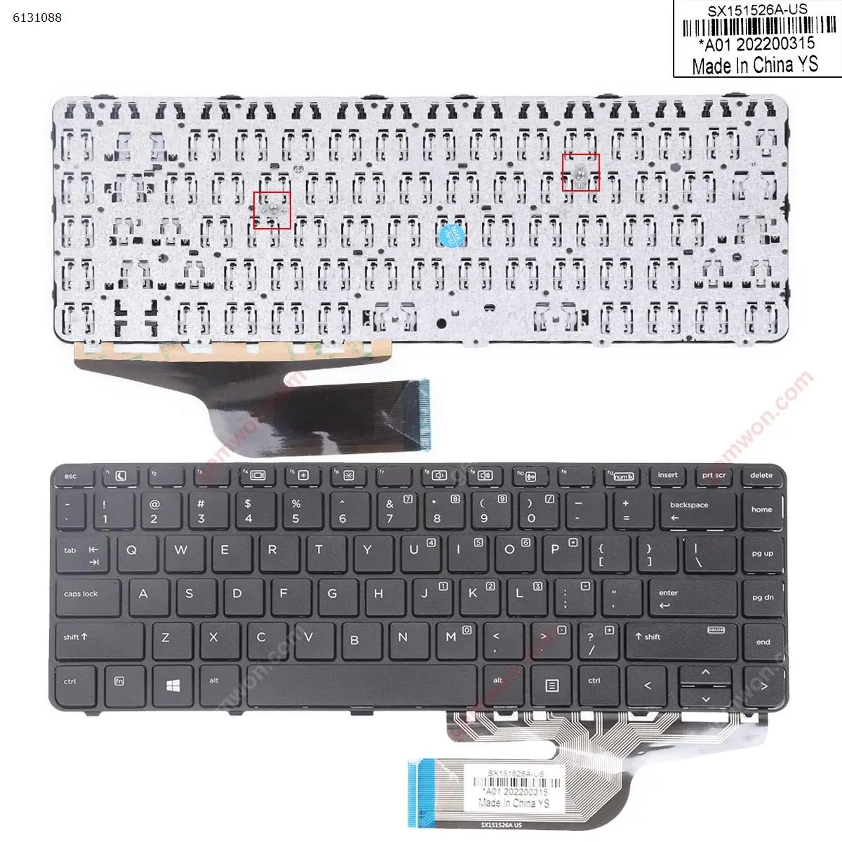 

US Laptop Keyboard for HP 430 G3 430 G4 440 G3 440 G4 445 G3 Black Frame