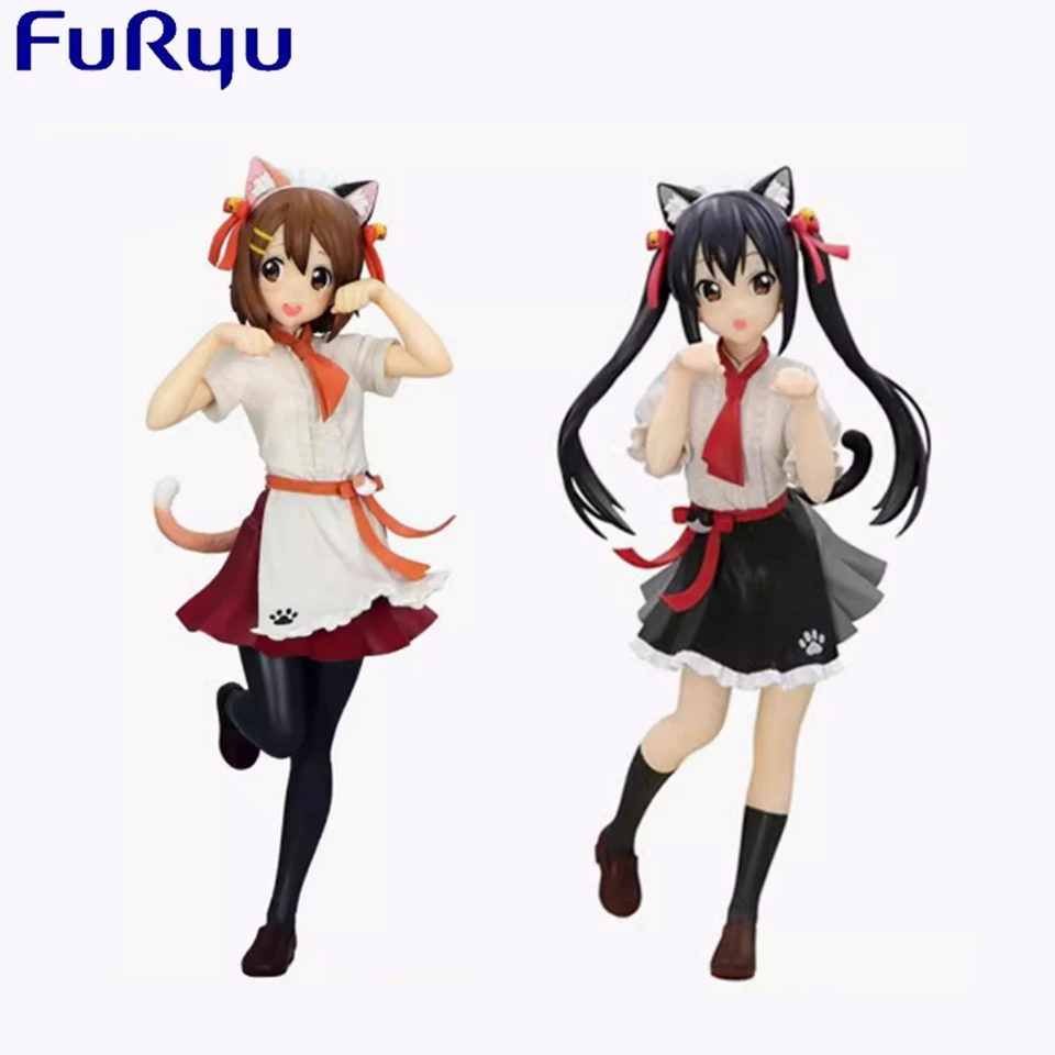 Original Genuine FuRyu K-ON 22cm Yui Hirasawa Anime Action Figure Toys Doll Collection Christmas Gift Droppshiping QWIOOE