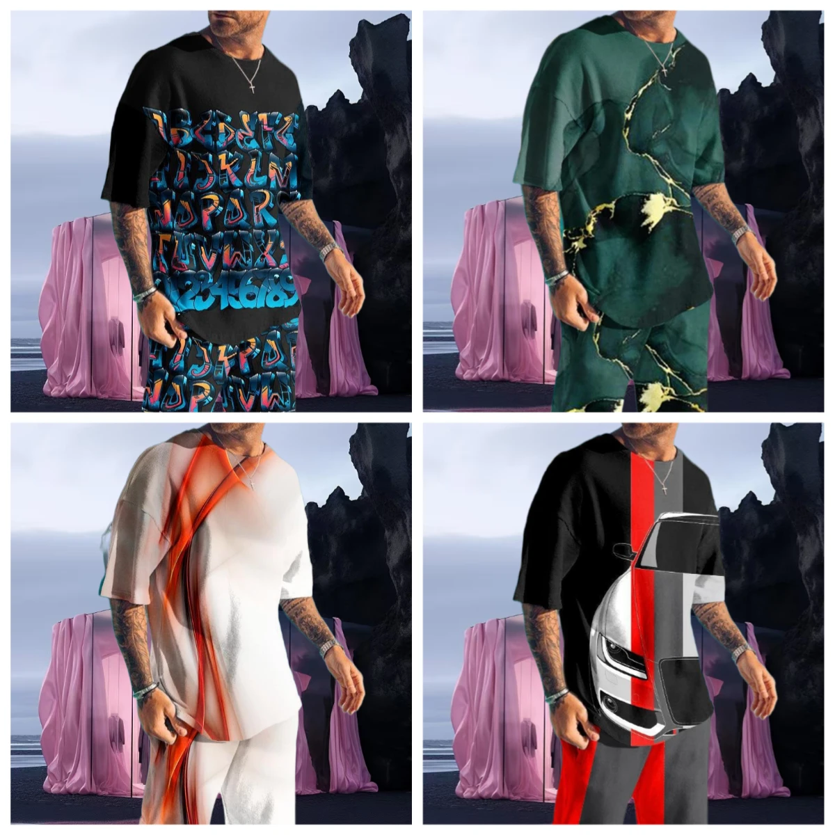 

25 American Flag 3D Print Men T-shirt Suit Summer Casual O-Neck T Shirts Shorts 2Pcs Set Fashion Man Clothes Pullover Sweatshirt