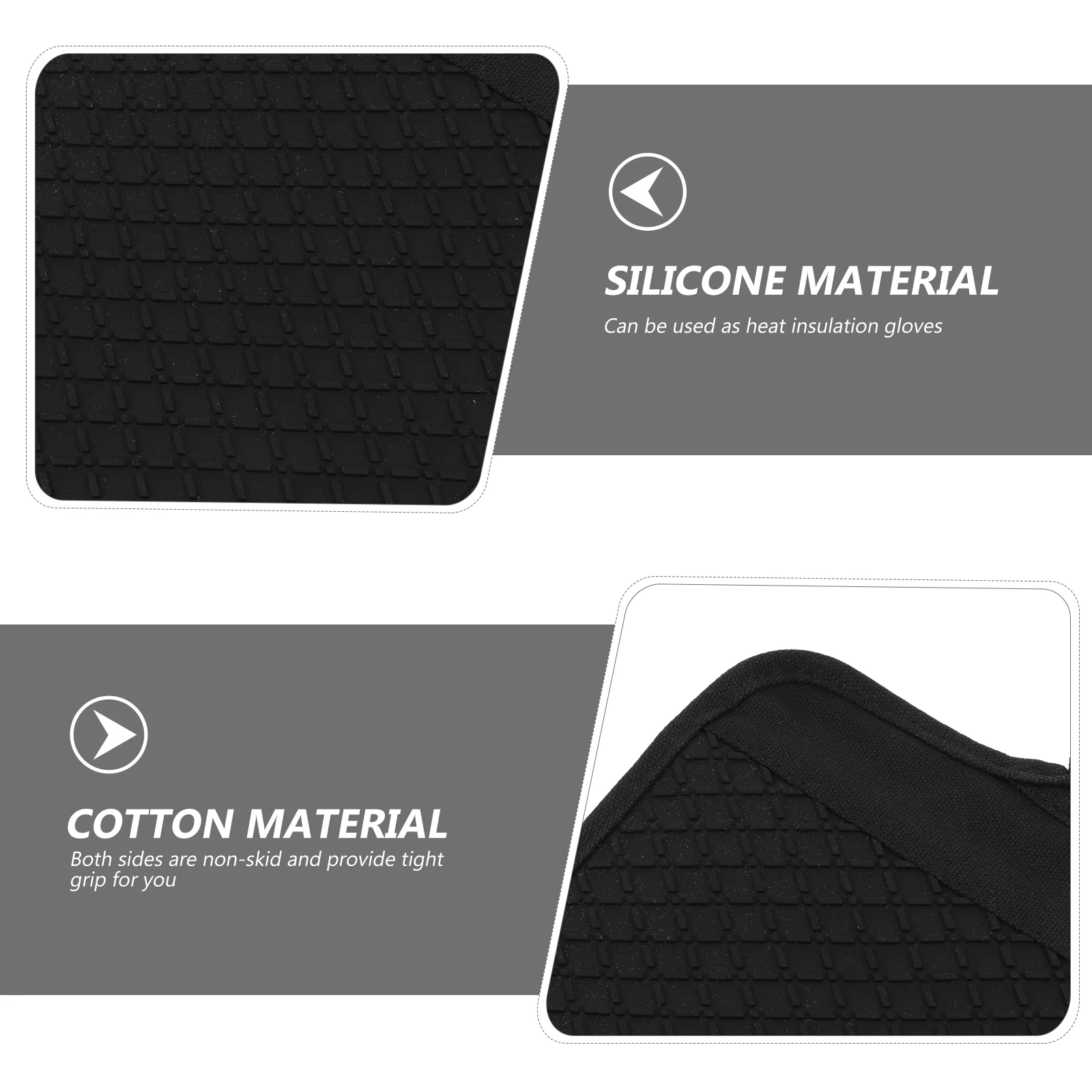 

Silicone Gloves Pot Holders Kitchen Mitts for Oven Cooking Heat Resistant Potholder Pad Hot Pads Cotton Potholders Mittens