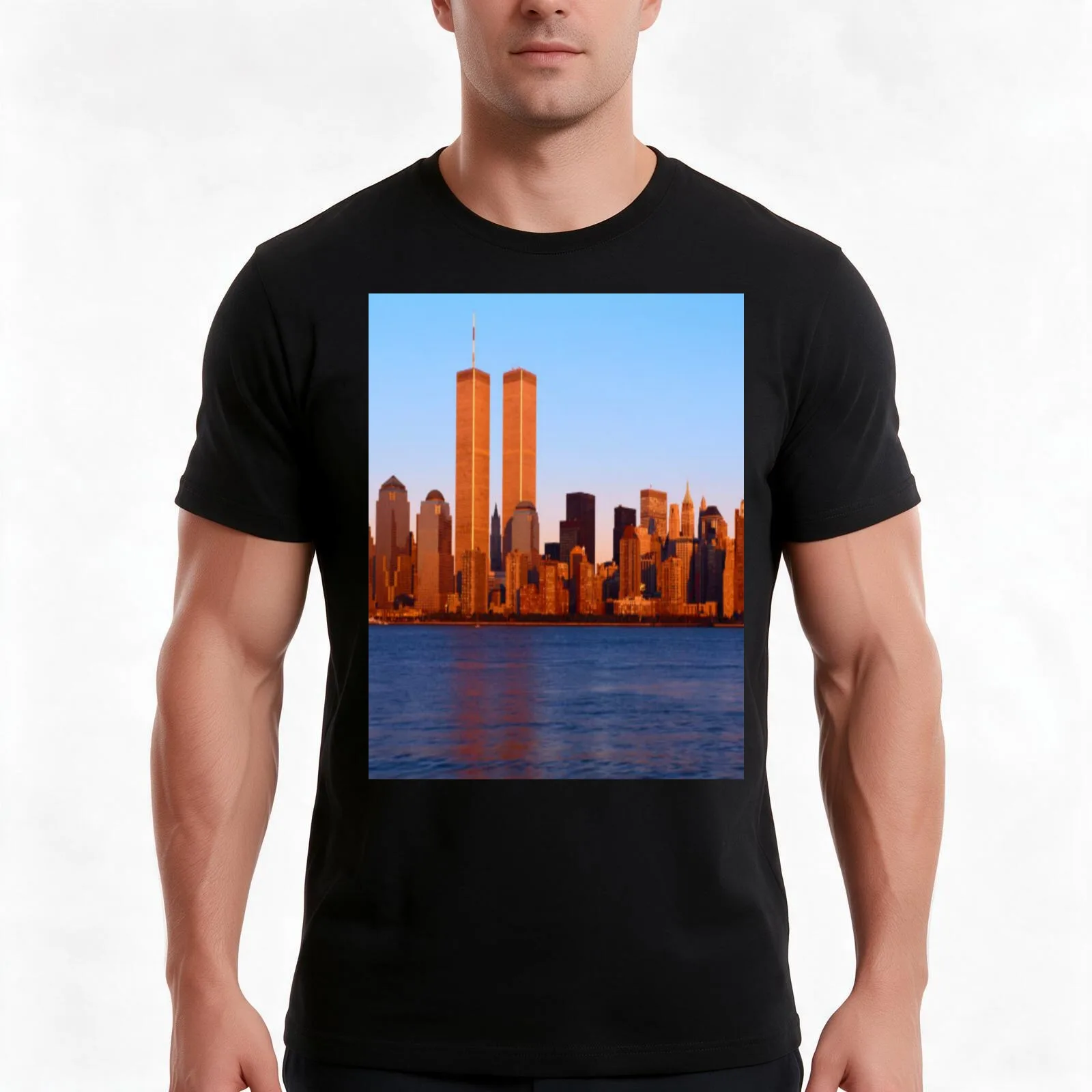 World Trade Center?Tote Bag T-Shirt Summer Casual Cotton Tee Oversized Streetwear Tops Vintage Graphic Print 100% Cotton