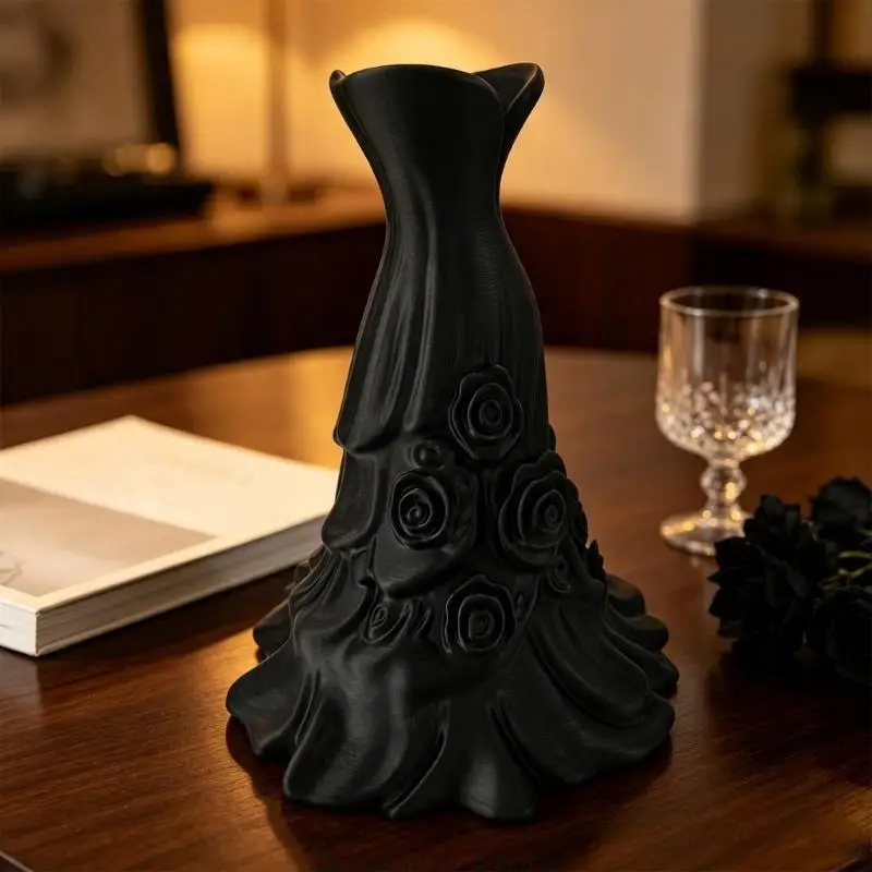 Dekorative Gothic-Brautkleid-Vasen für Trockenblumen und Halloween-Party-Styling 3XUF – Detail 7