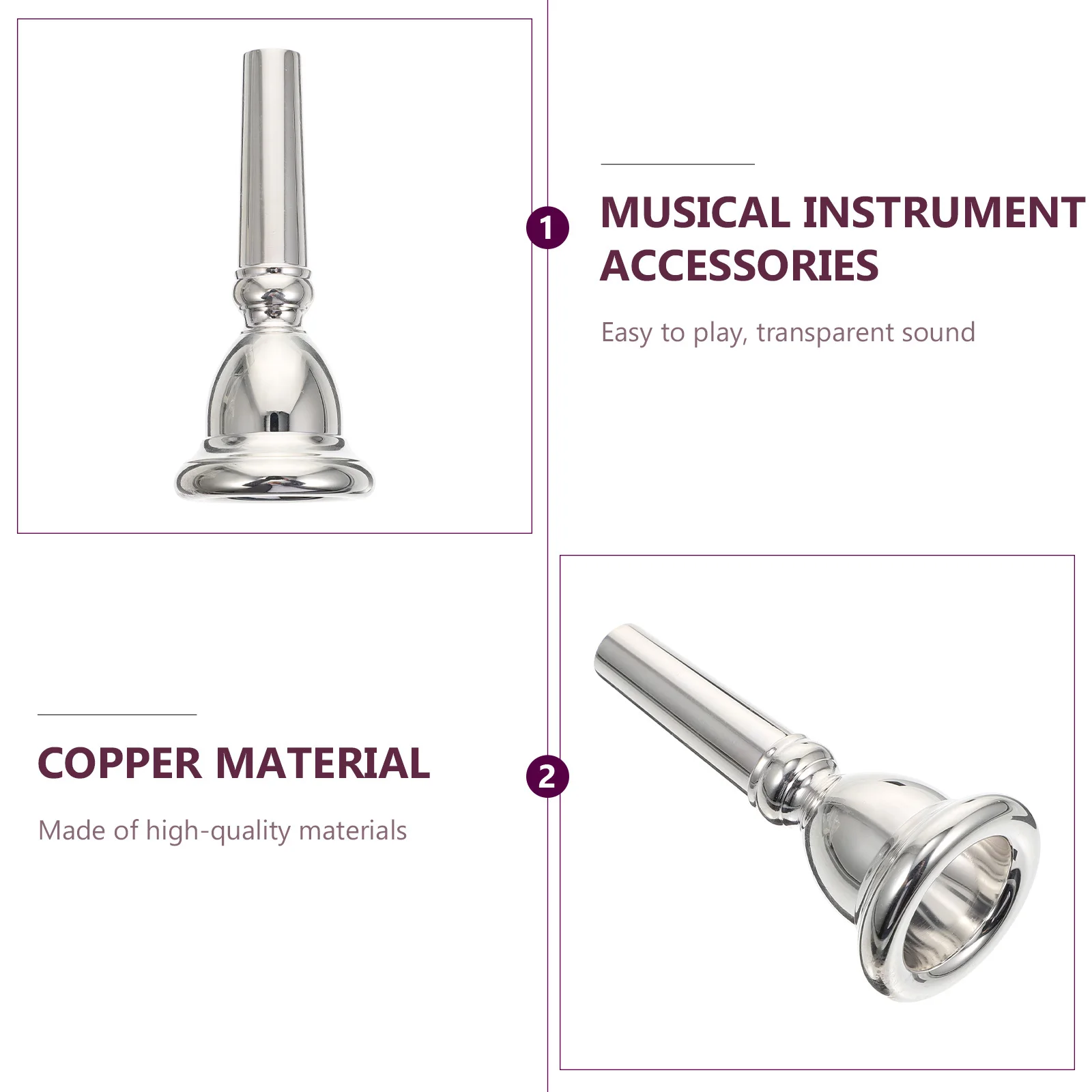 

1Pcs Euphonium Mouthpiece Robust Copper Alloy Build Retains Shape Over Time Excellent for Beginners Professionals Decorative