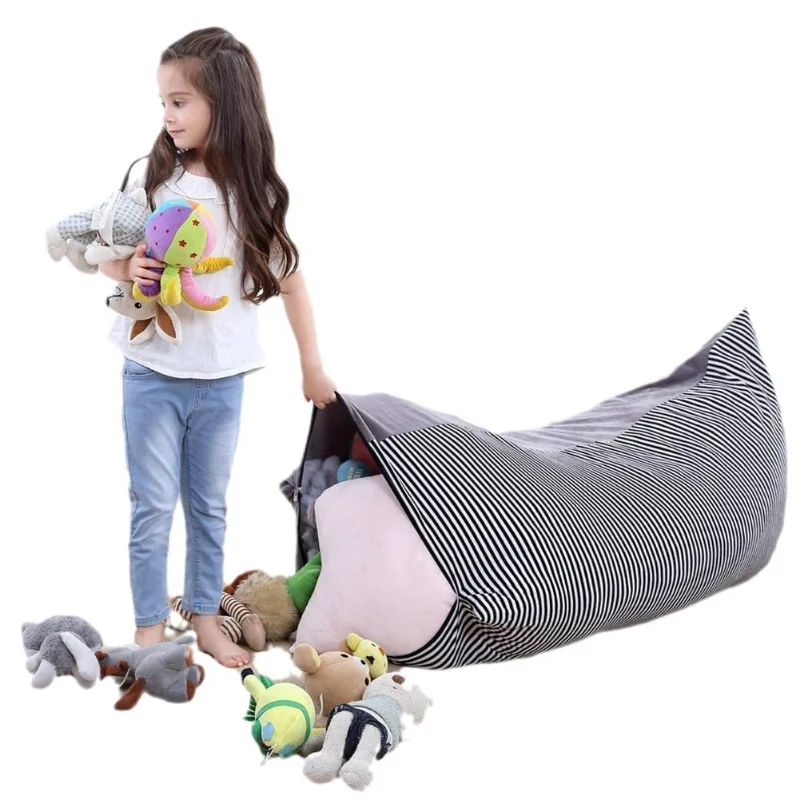 2025 New Children\'s Plush Toy Storage Bag Large Irregular Canvas Storage Bag Clothing Storage Bag Children\'s Bean Bag