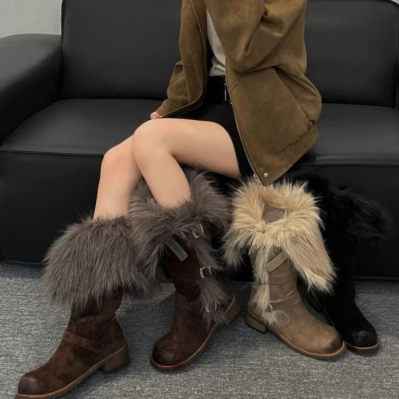 Versatile New Long Snow Boots, Available in Two Styles, Suitable for 2026 Warm Fashion Wear.