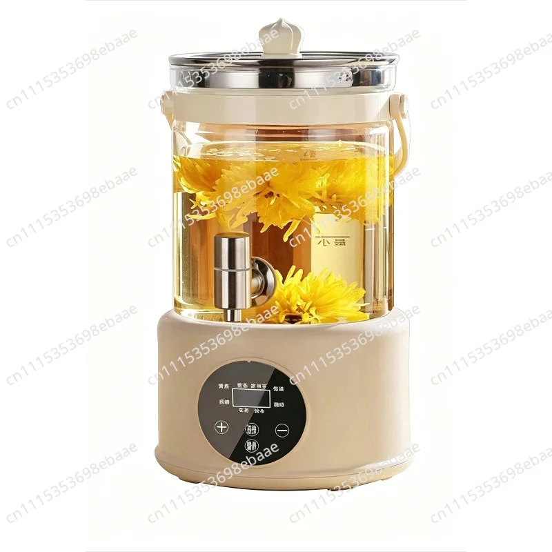 Electric Health Tea Kettle, Multi-Function Cooker & Warmer, Large Capacity Automatic Glass Pot for Herbal Tea Boiling