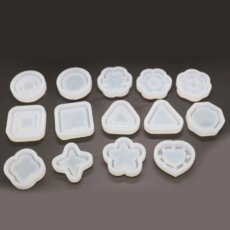 Shaker Resin Molds Multi-Shapes Silicone Quicksand Molds Resin Casting Molds DIY Jewelry Making Supplies for DIY Crafts