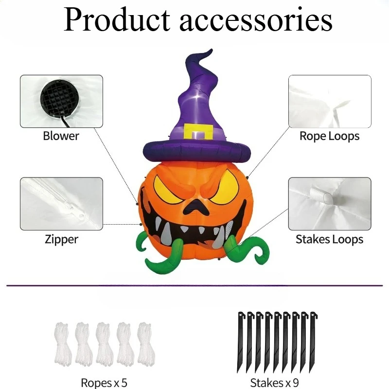 Halloween Inflatable Pumpkin, Scary Decoration