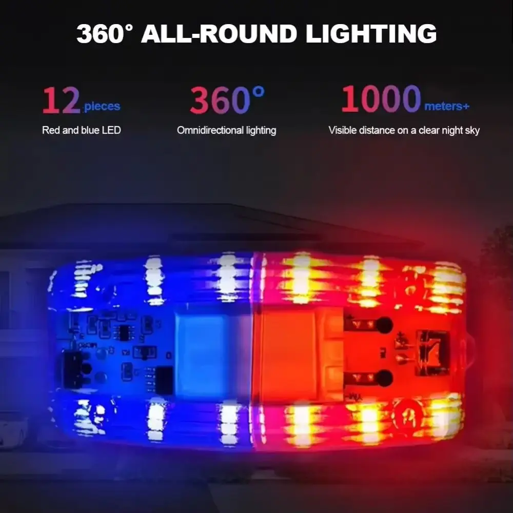 Red Blue LED Shoulder Warning Light Waterproof Rechargeable Flashing Shoulder Light Small Signal Lights