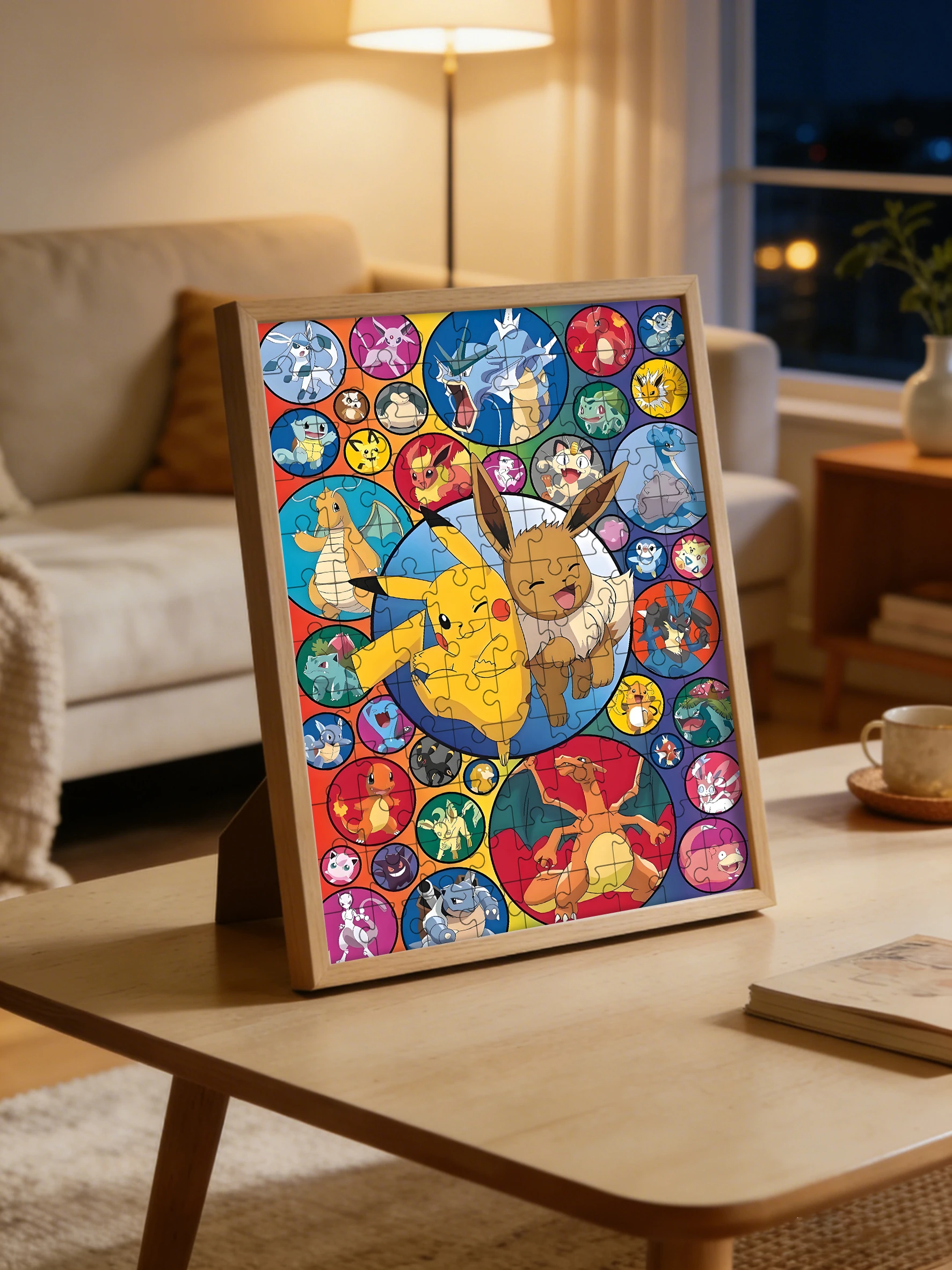 Pokemon-Familie Themen-Holzpuzzle-Spiel - Lehrreiches Spielzeug in Verschiedenen Teilezahlen 108/200/300/500/1000 Teile Optionen Verfügbar