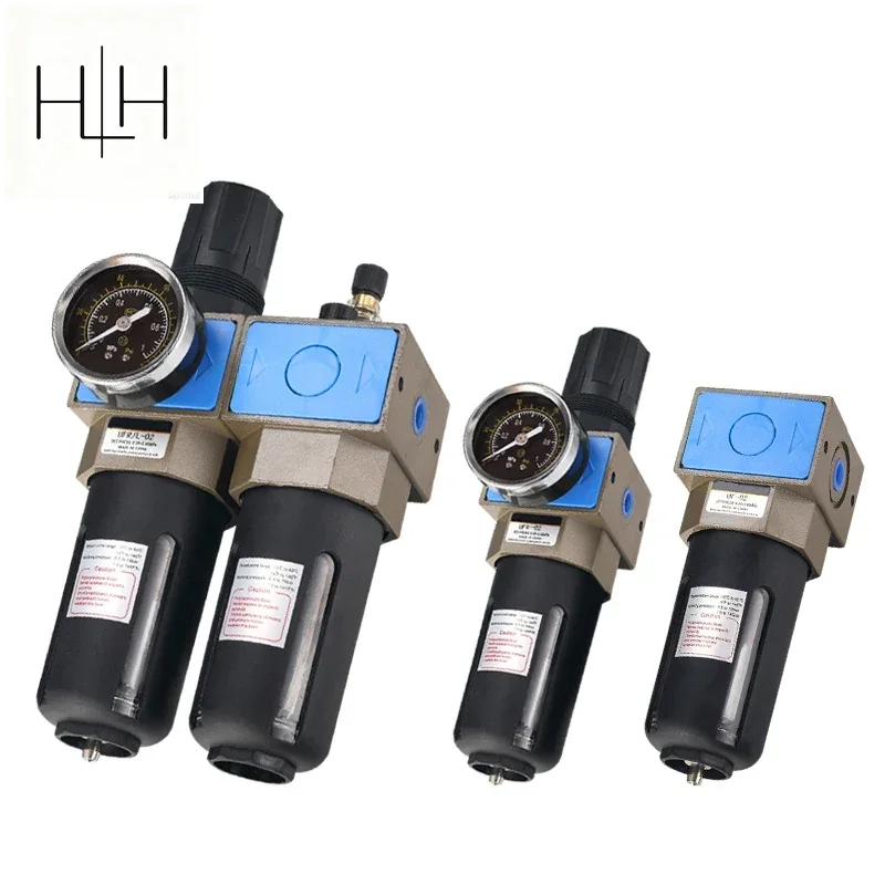 HLH Pneumatic Reducing Valve UR/UF/UL/UFR/UFRL Air Source Treatment Oil Water Separator Air Filter Pressure Regulator UFR-02 UF-