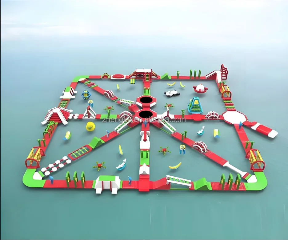 Parque acuático inflable Zhengku, precio barato, parque acuático flotante, parque acuático de atracciones